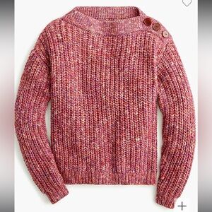 J. Crew Button-detail chunky knit pullover sweater
